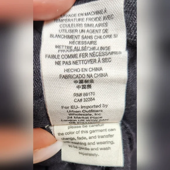 WE THE FREE Charcoal Black One Shoulder Short Sleeve Top EUC - Picture 5 of 6